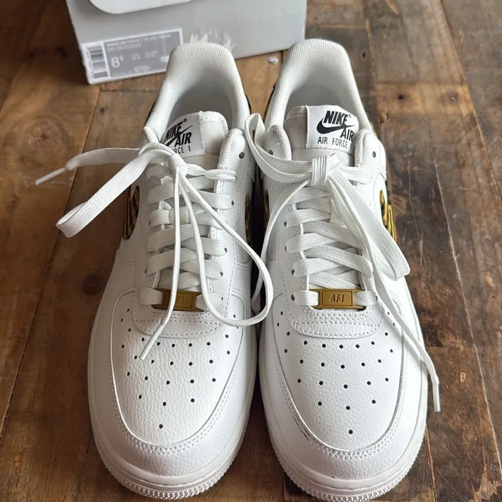 Size 8.5 - Nike Air Force 1 Low Bronzine Gingham Women